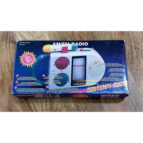 Vintage Bontempi Audio SR 7250/A AM/FM Radio & Sing Along Microphone Tested - Picture 2 of 12